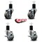 Service Caster 3'' Gray Poly Wheel Swivel 1-3/4'' Expanding Stem Caster Set 2 Brakes, 4PK SCC-EX20S314-PPUB-2-TLB-2-134 - alternate 5